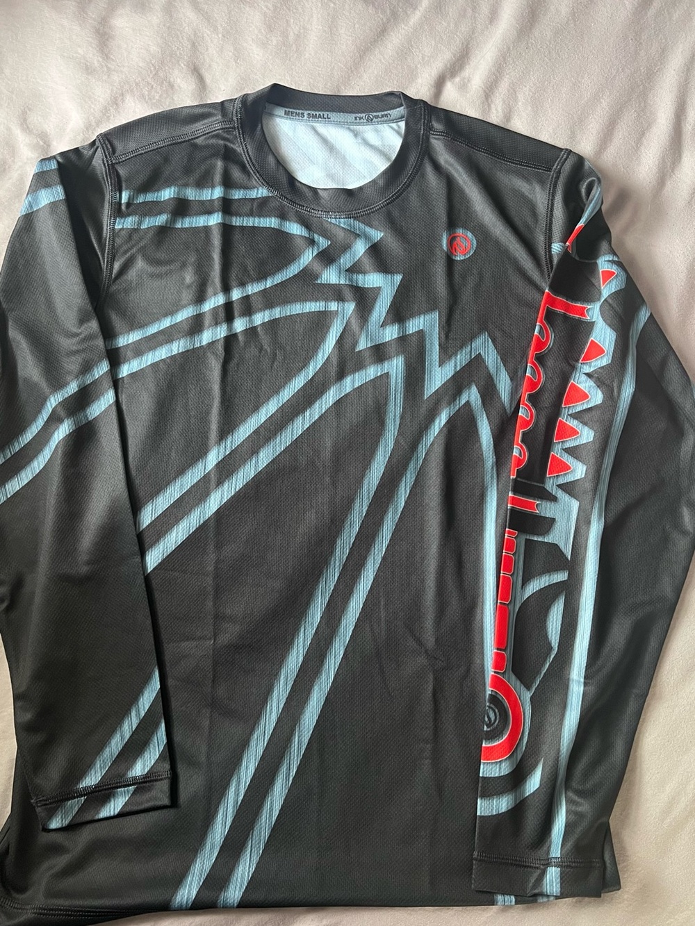 INKnBURN Men's Long Sleeve Performance Shirt - Black, Light Blue, Red